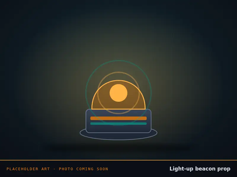 Placeholder art of the light-up beacon prop. Real photo coming soon.